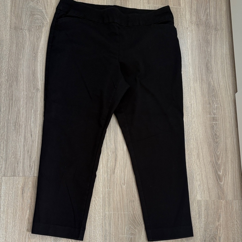 croft & barrow Black Ponte Ankle Pants